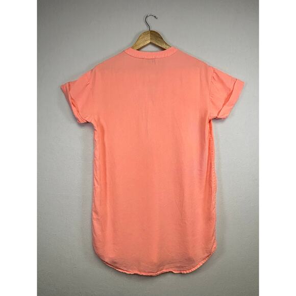 Vineyard Vines Coral Peach Tunic Dress Short Sleeve Casual Beachy XS - Picture 3 of 8